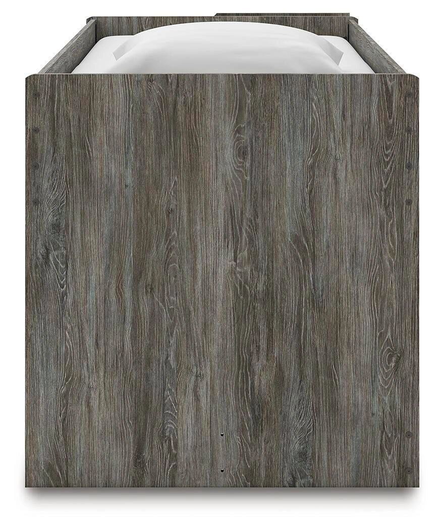 Frandern Loft Bed with Bookcase Storage