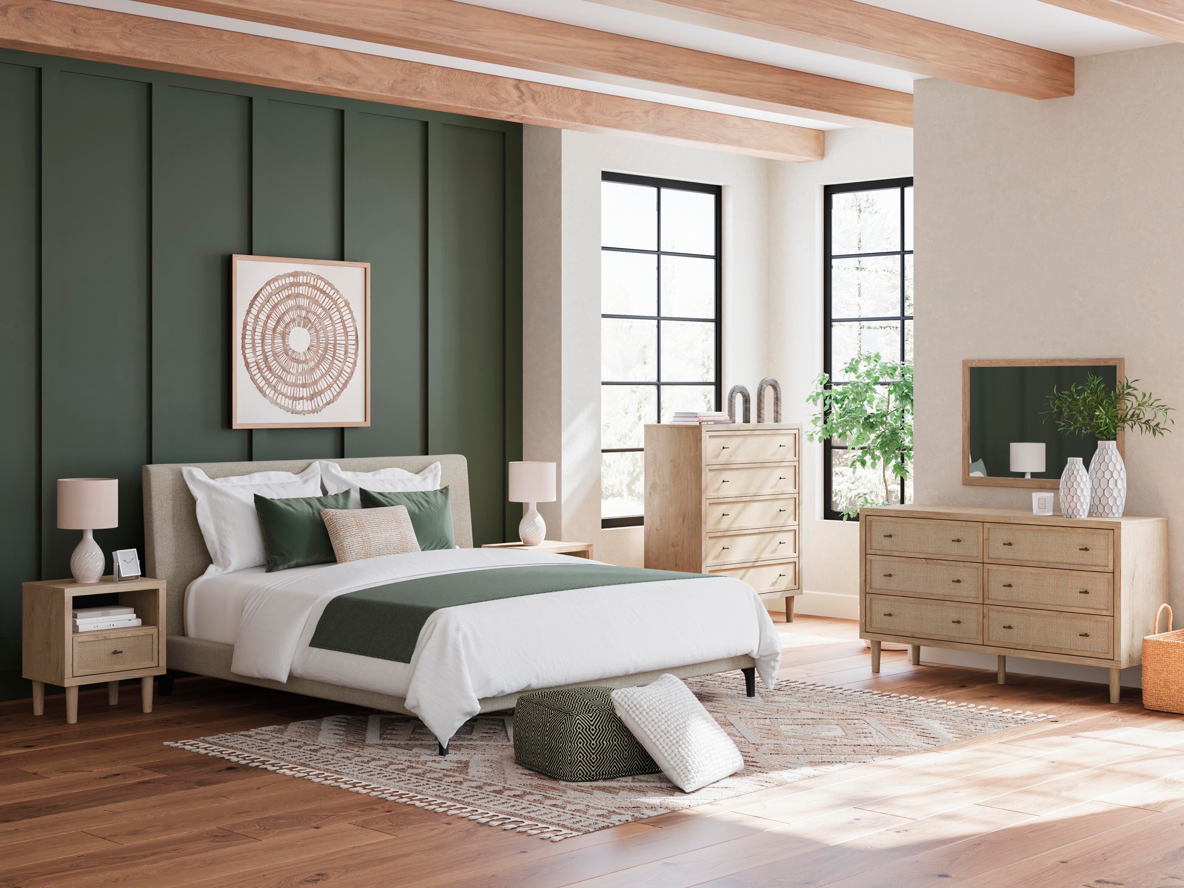 Cielden Upholstered Bed with Roll Slats
