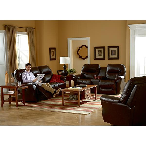 BODIE LOVESEAT LEATHER ROCKING CONSOLE LOVESEAT- L760CC7