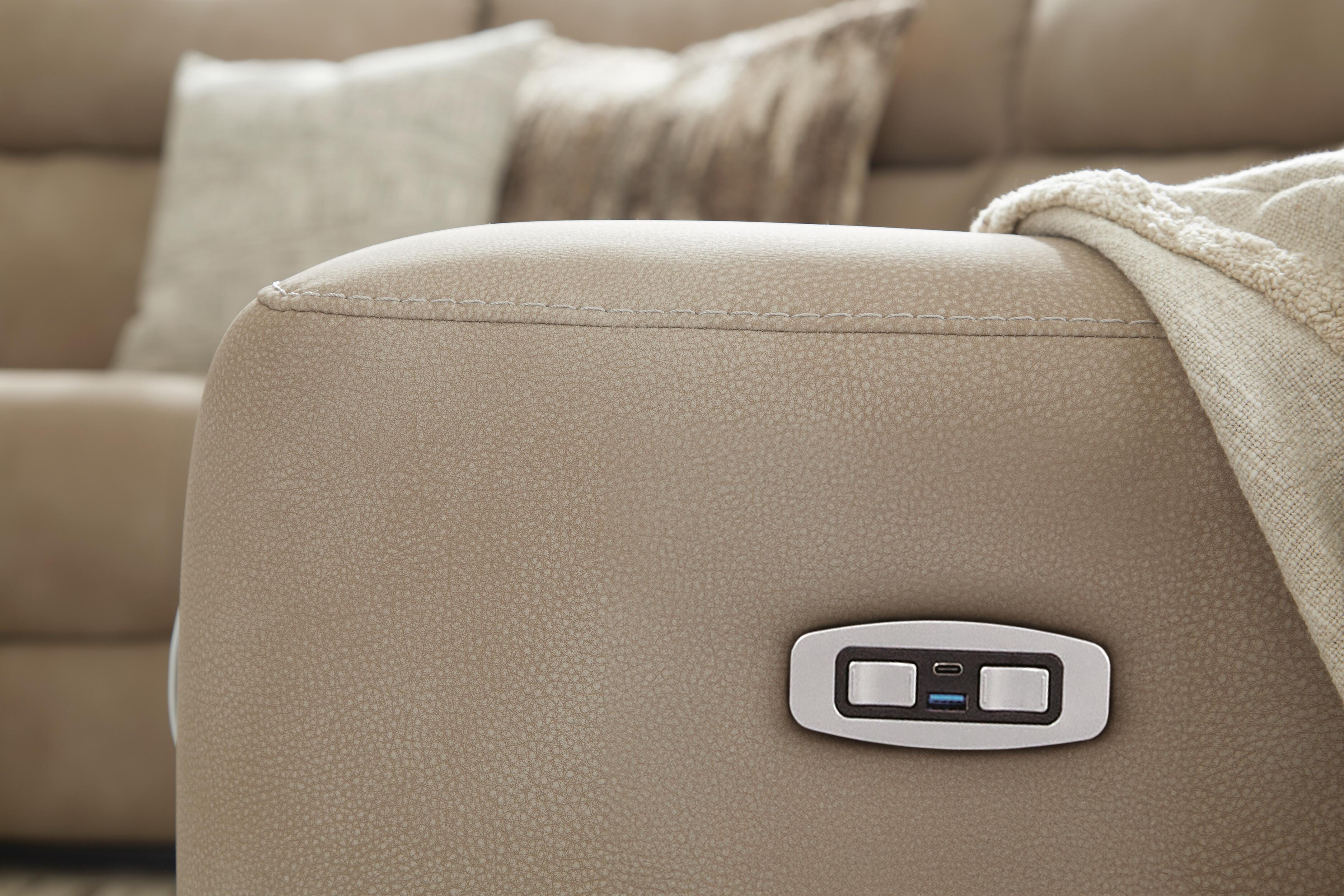 Next-Gen DuraPella Power Reclining Sectional Loveseat with Console