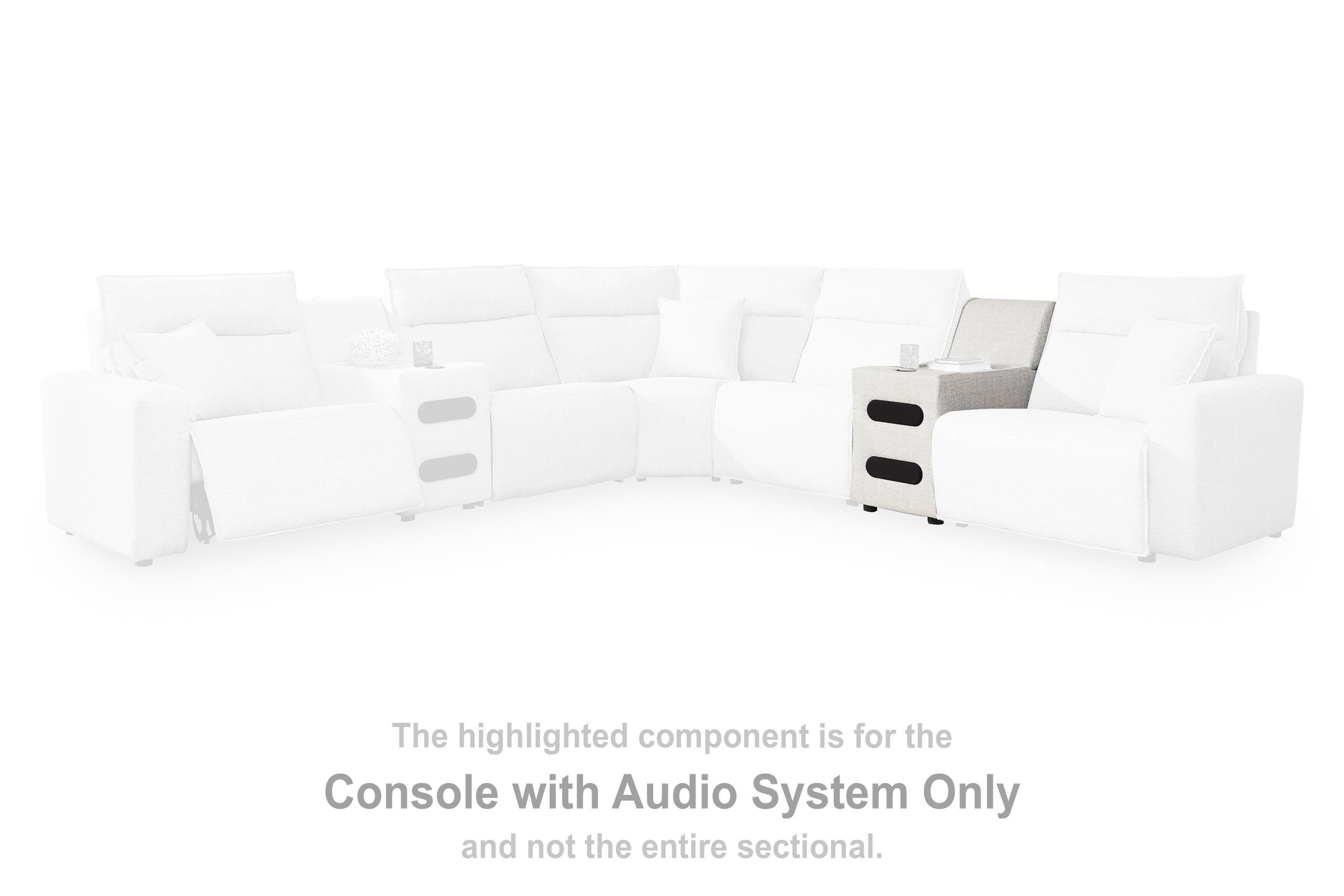 Modmax II Power Reclining Sectional with Audio Consoles