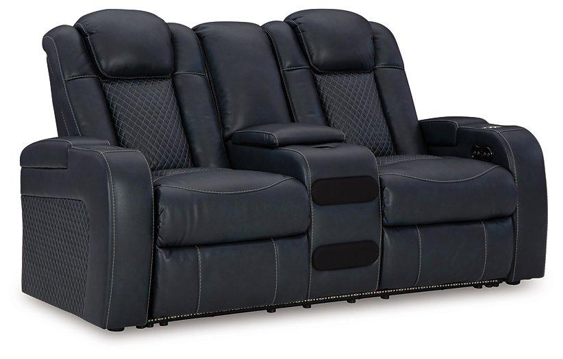 Fyne-Dyme Power Reclining Loveseat with Console