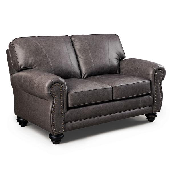 NOBLE LOVESEAT LEATHER STATIONARY LOVESEAT- L64DWLU