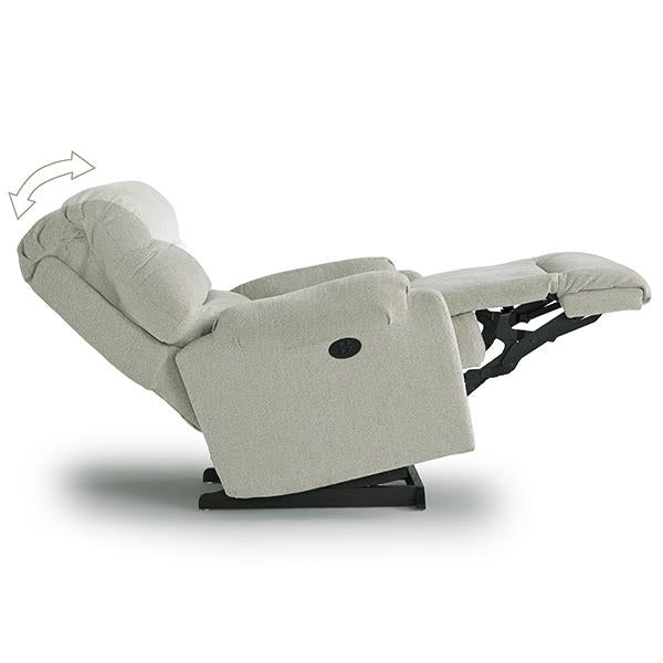 SEDGEFIELD LEATHER POWER HEAD TILT ROCKER RECLINER- 9AZ67LV