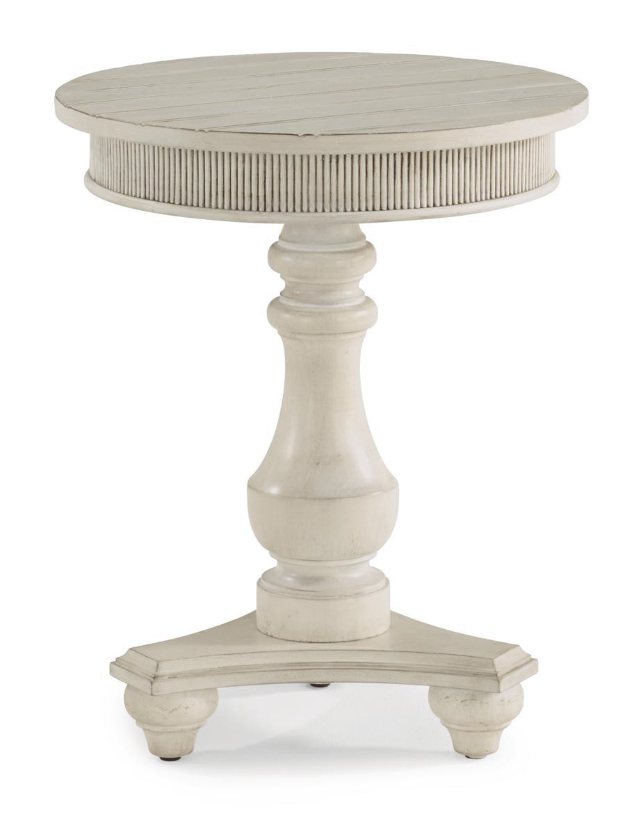 Flexsteel Harmony Round Chairside Table in White image