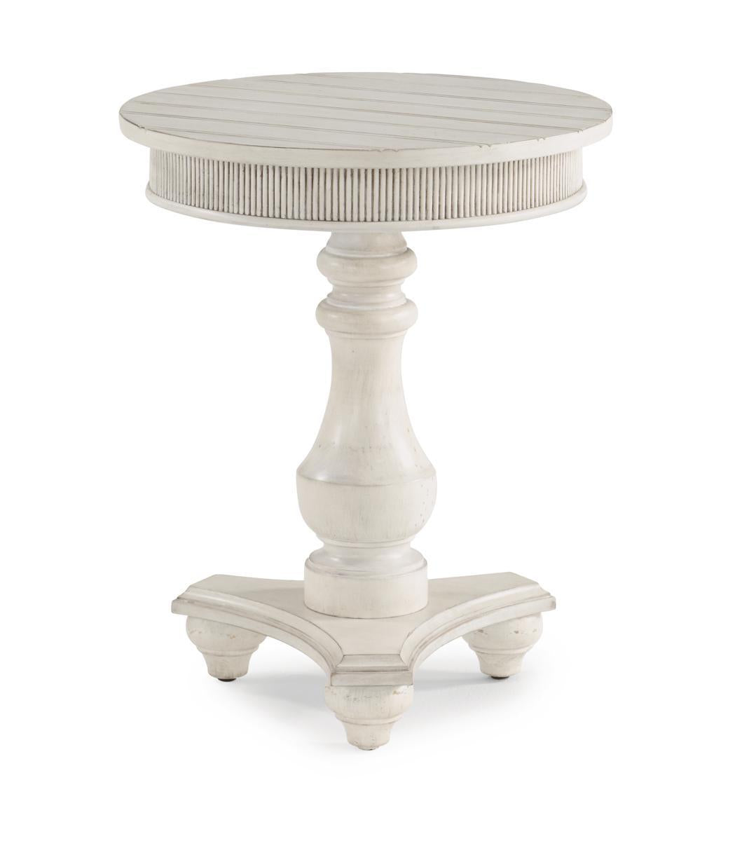 Flexsteel Harmony Round Chairside Table in White
