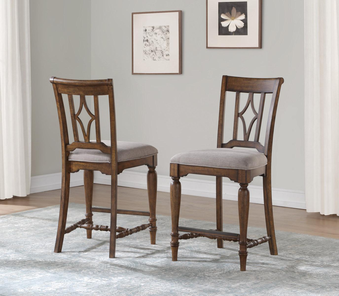 Flexsteel Wynwood Plymouth Counter Chair (Set of 2) in Brown