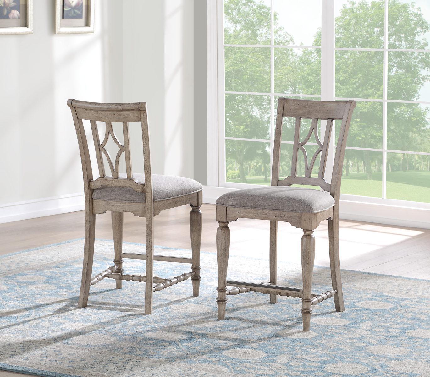 Flexsteel Wynwood Plymouth Counter Chair (Set of 2) in Gray