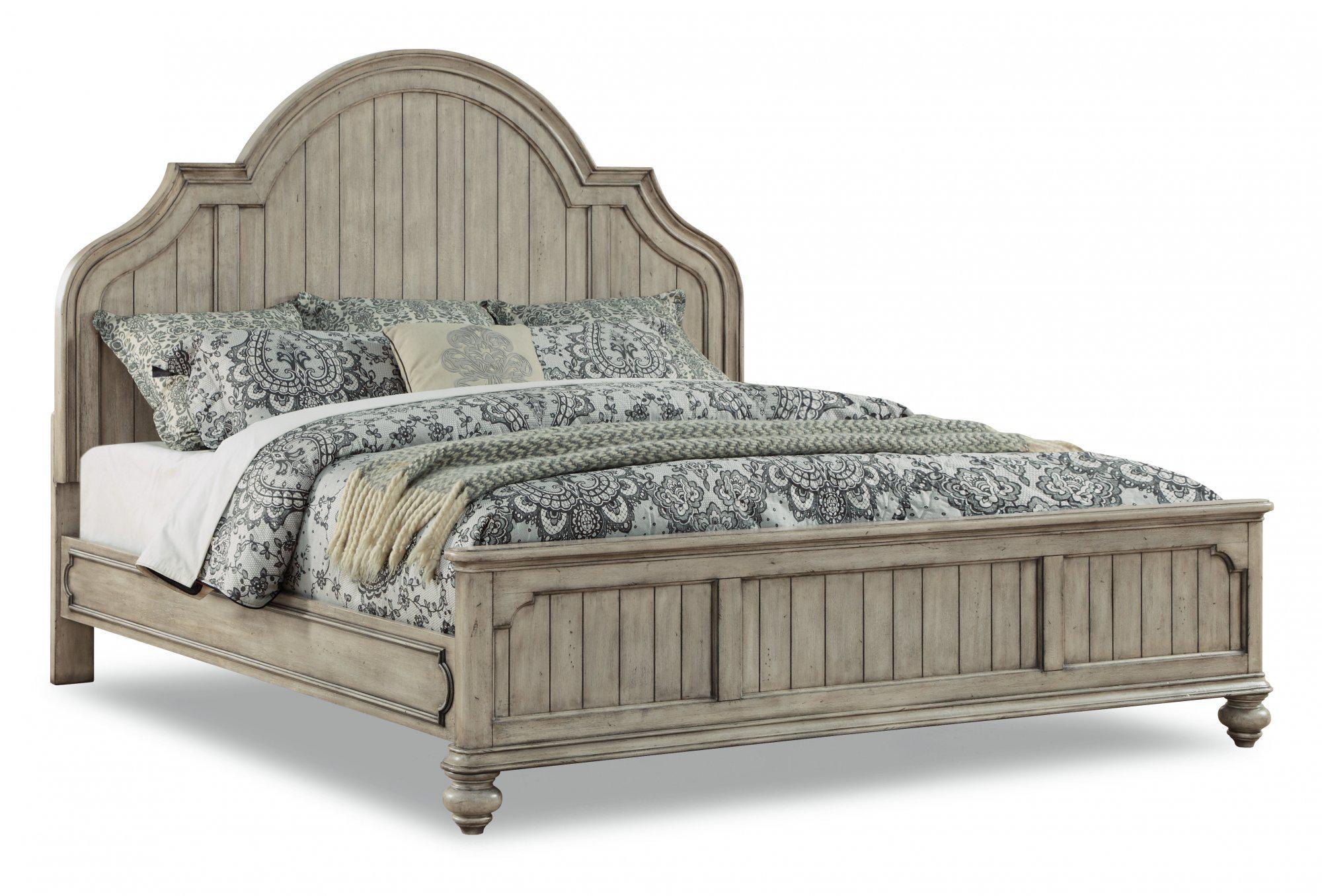 Flexsteel Wynwood Plymouth California King Panel Bed in Whitewash Wood image
