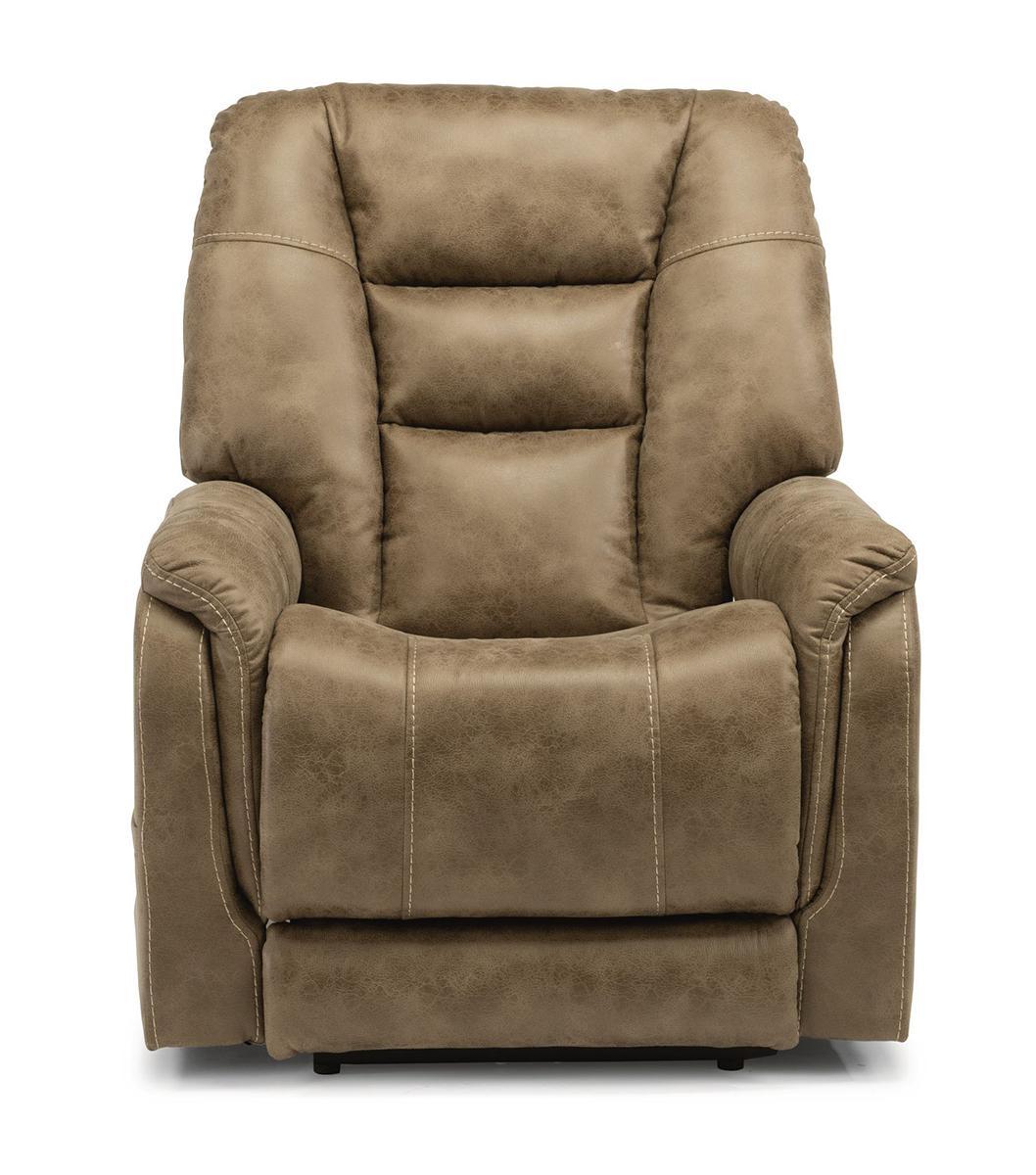 Flexsteel Theo Power Recliner with Power Headrest and Lumbar