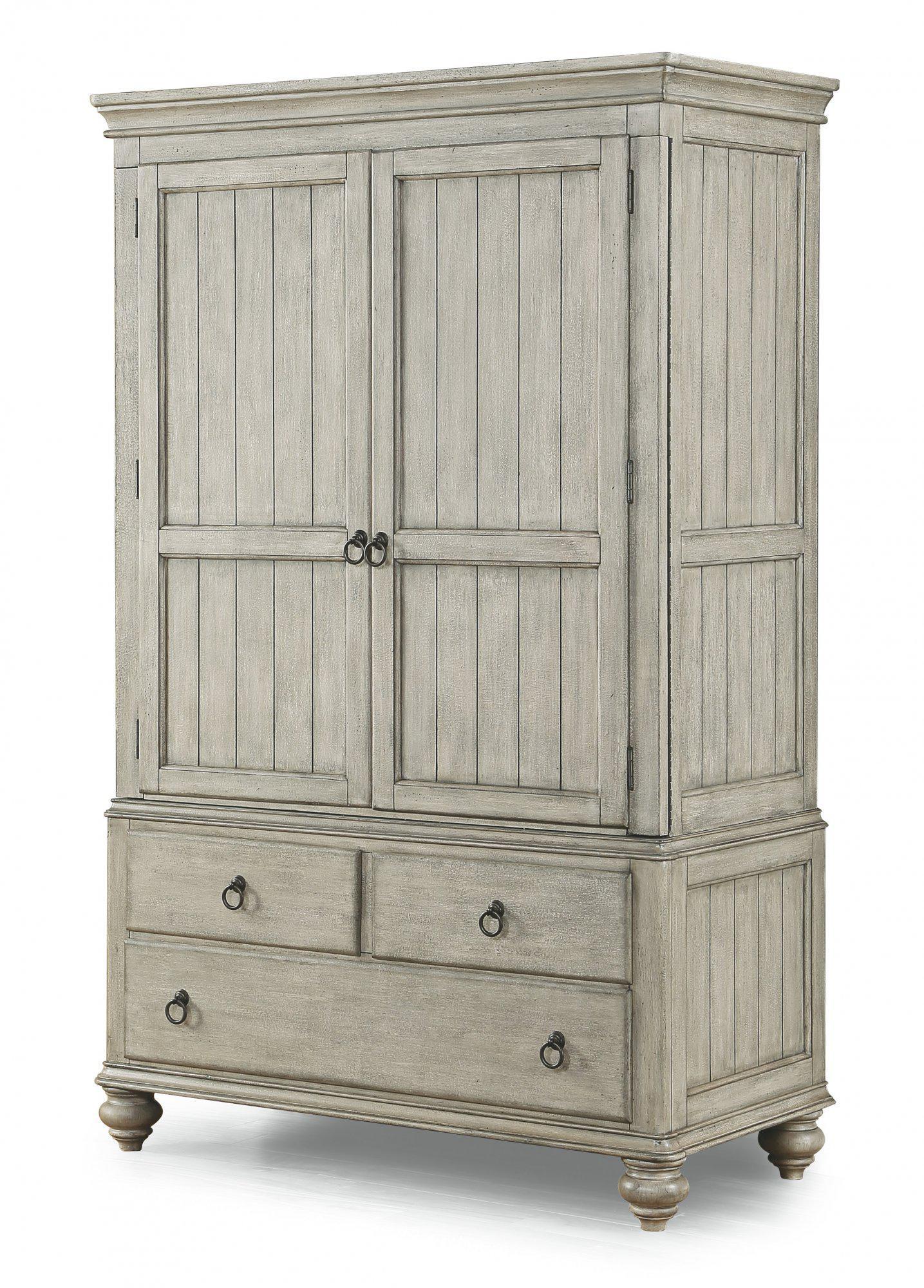 Flexsteel Wynwood Plymouth Armoire in Whitewash Wood image